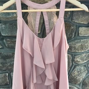LC Lauren Conrad Tops - Lauren Conrad blush color tank with lace detail LC Lauren Conrad Tops - Lauren Conrad blush color tank with lace detail